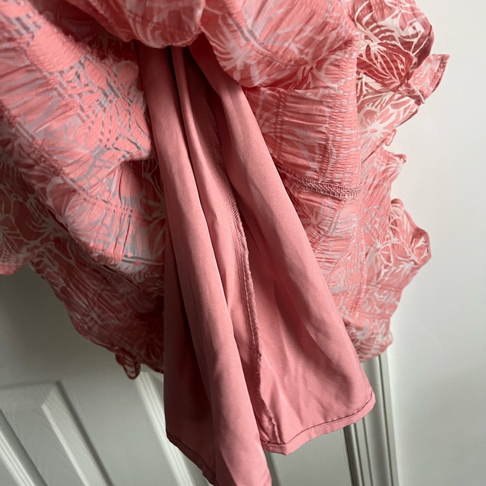 Pink Ruffled Sleeveless Dress Lulus L - Picture 10 of 11